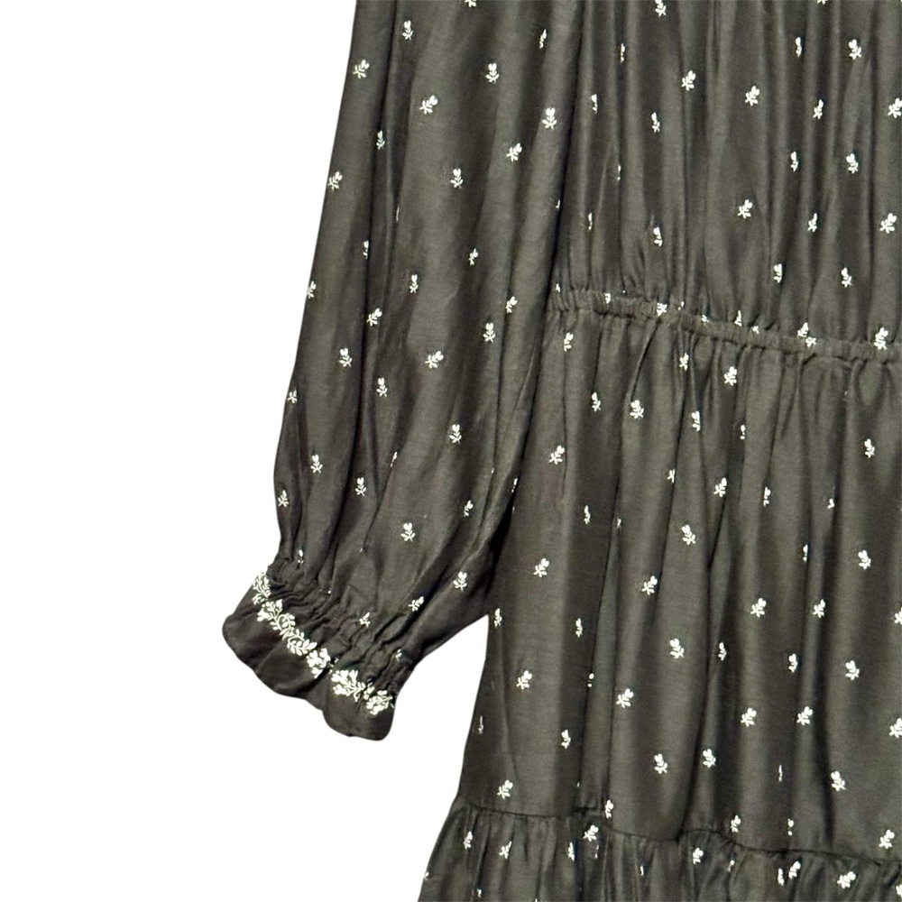Madewell Mockneck Mini Ditsy Floral Long Sleeve Dress in Welsh Blossoms - Picture 7 of 13